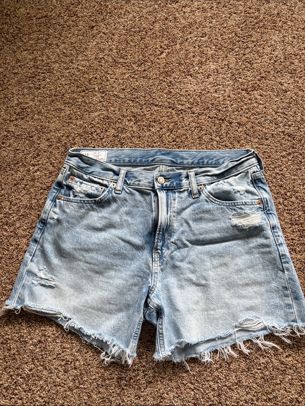 GAP Light Blue Distressed Denim Cutoff Shorts